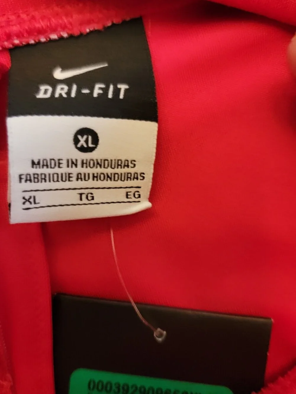 Nike Men’s White and Red Performance Quarter-Zip Shirt